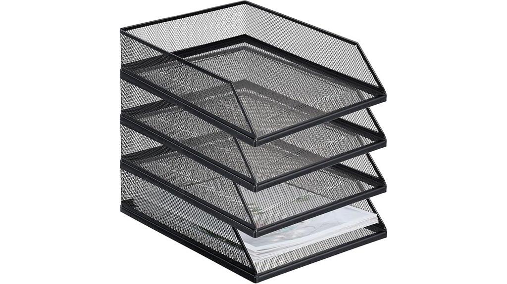 metal desk organizer set