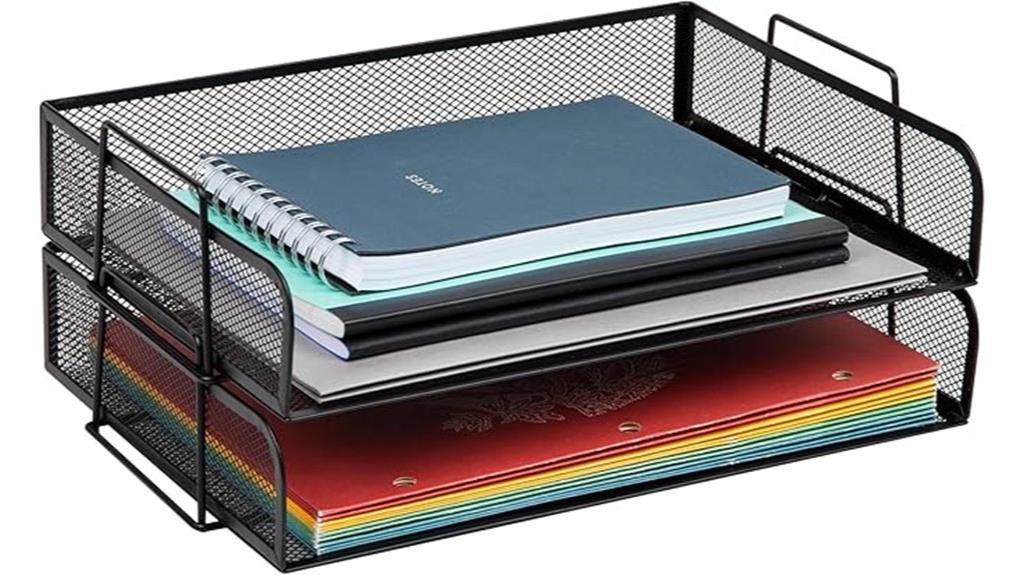 metal mesh paper organizer