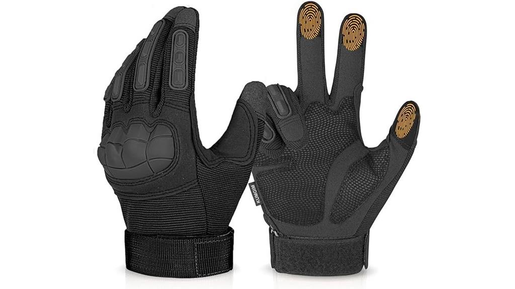 military black touchscreen gloves
