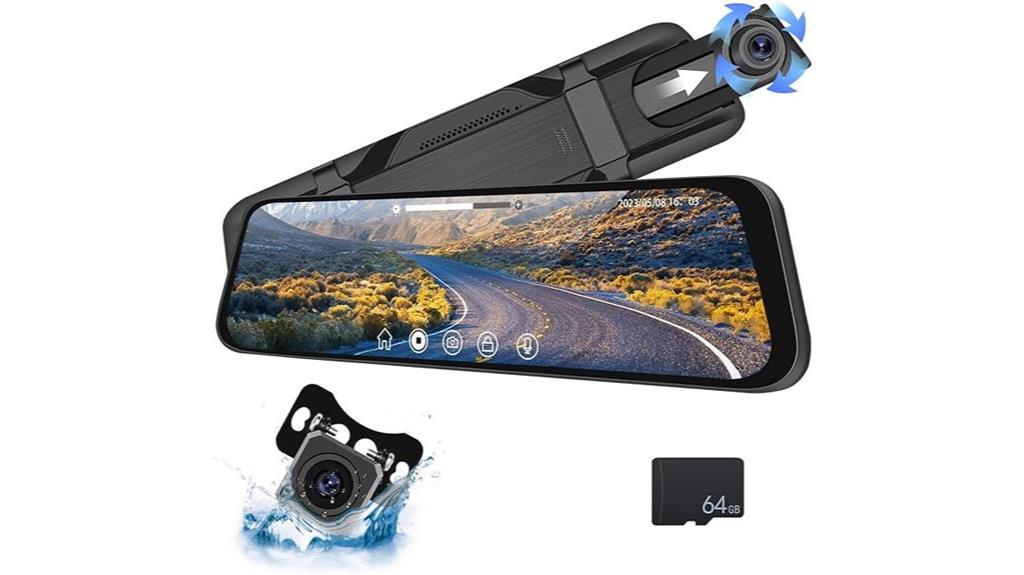 mirror dash cam included