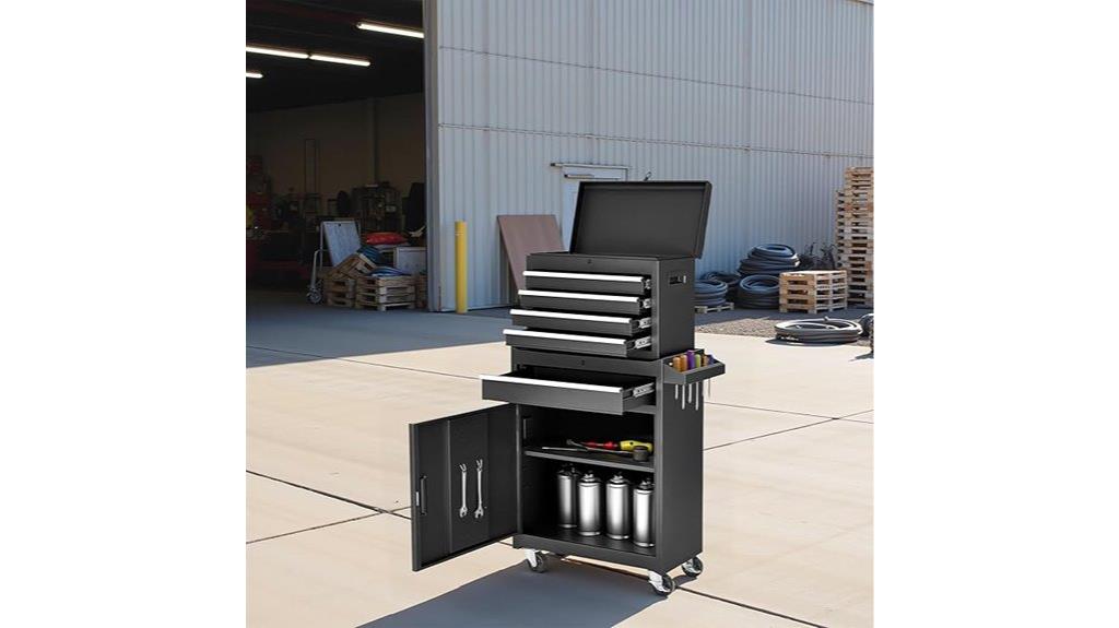 mobile five drawer storage