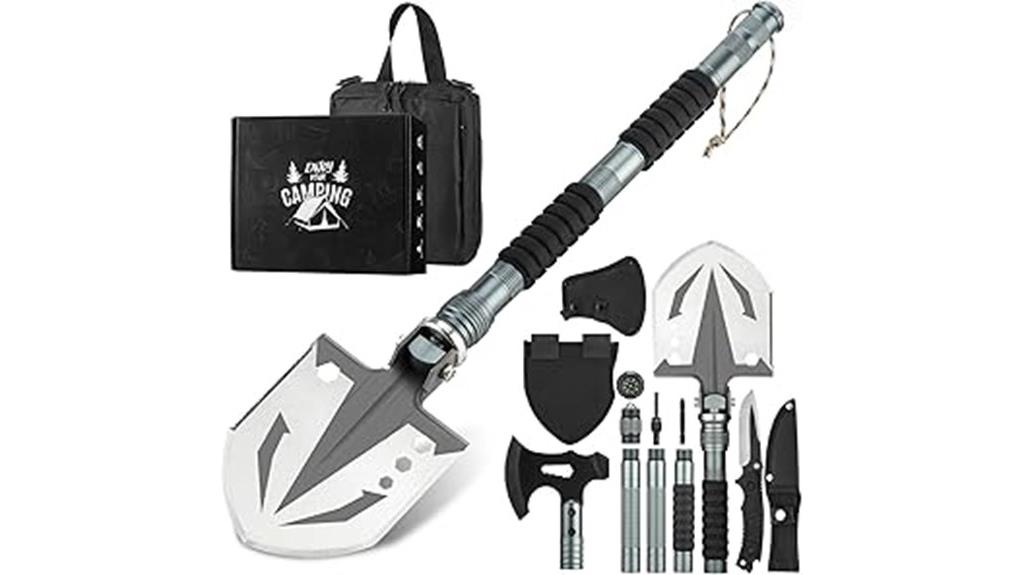 multifunctional camping shovel axe