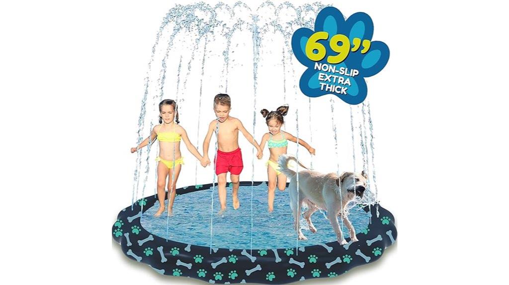 non slip kids and dogs splash pad
