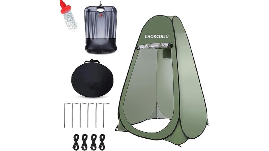 outdoor shower tent combo