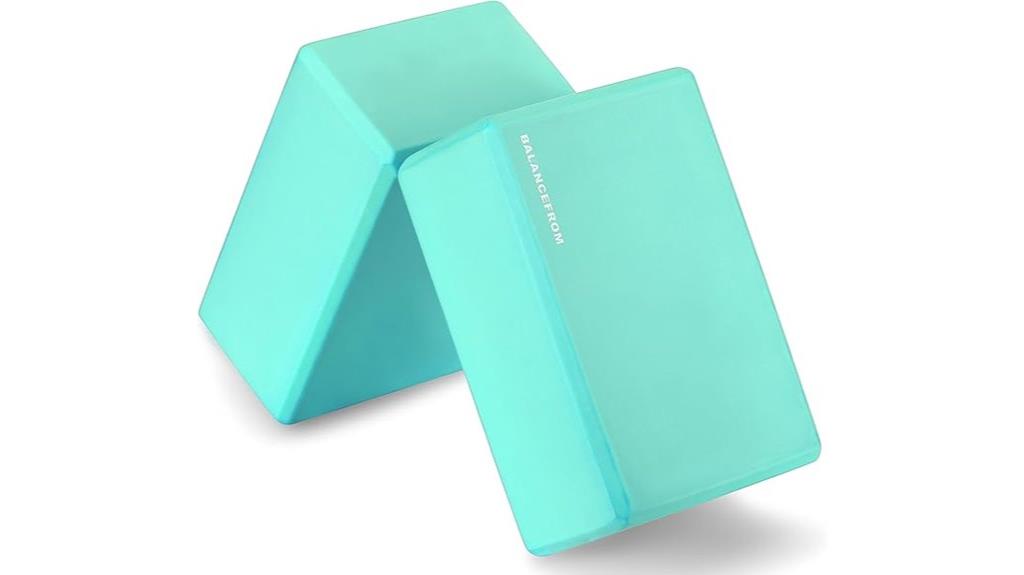 pair of colorful yoga blocks