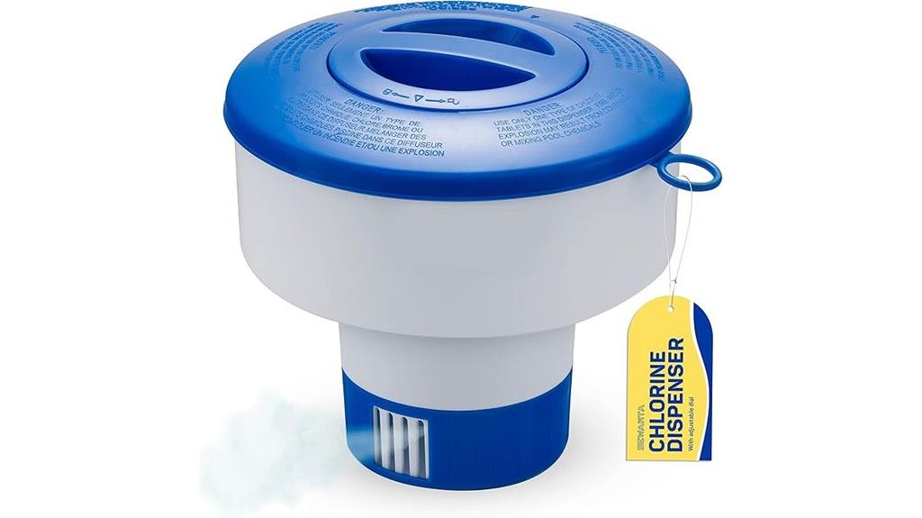 pool chlorine dispenser capacity