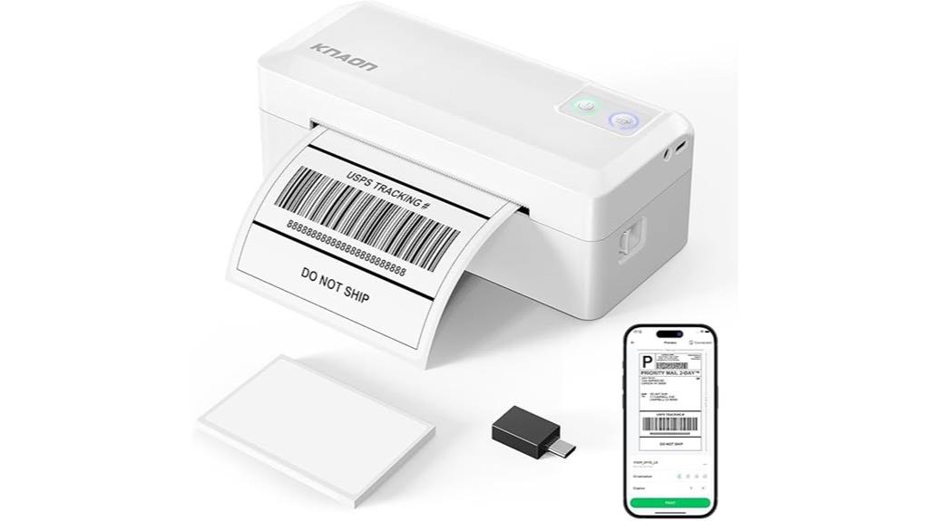 portable bluetooth shipping label printer