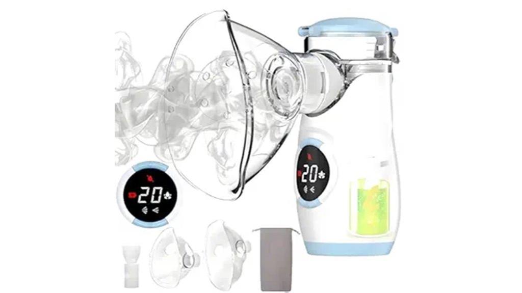 portable led auto cleaning nebulizer