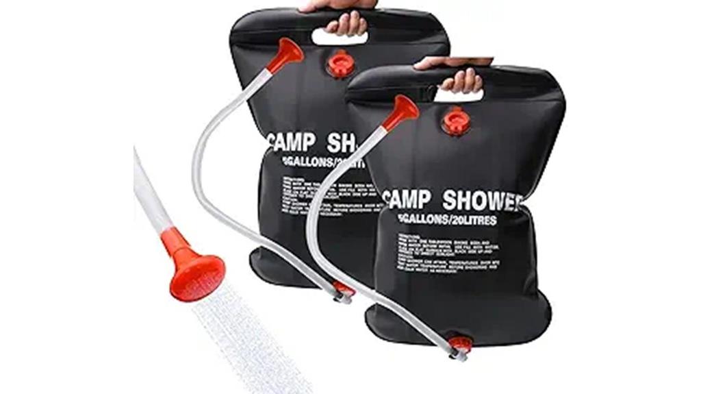 portable solar shower bag