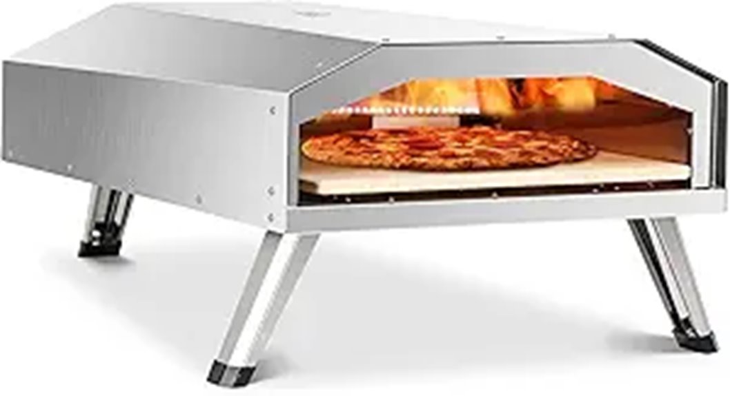portable stainless steel pizza oven