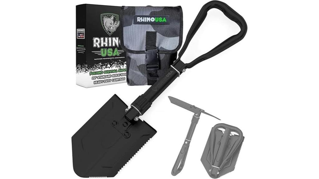 portable steel camping shovel