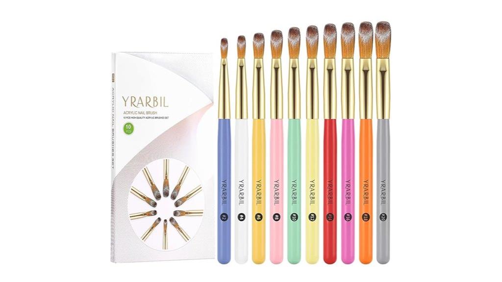 professional 10 piece nail brush set