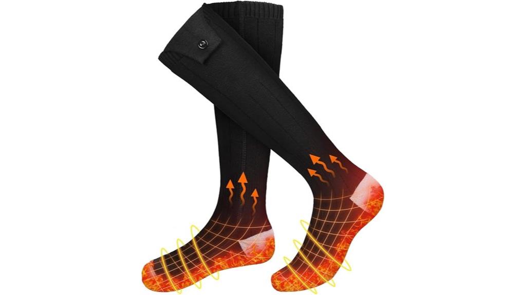 rechargeable heated sock system