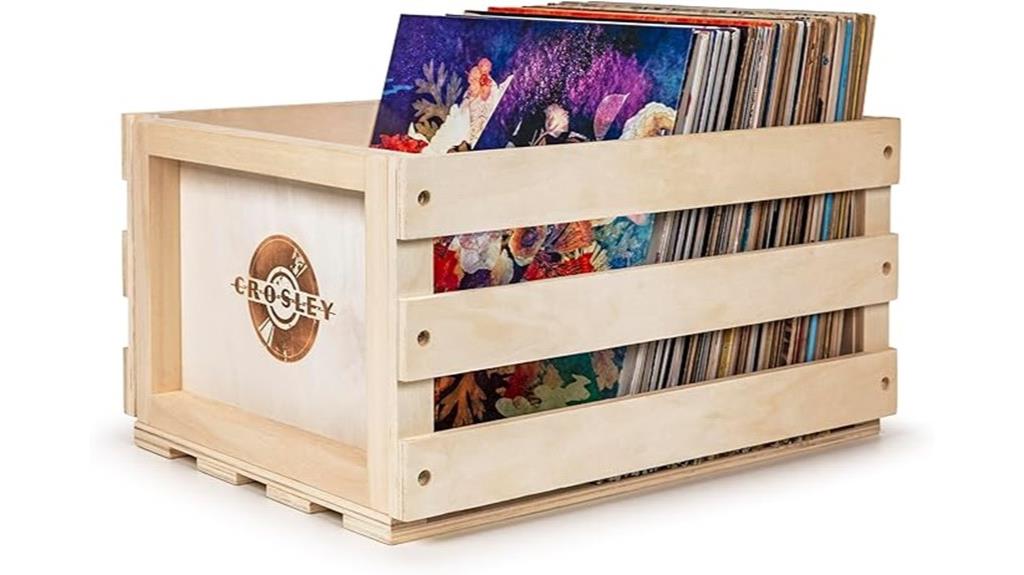 record crate for 75 albums