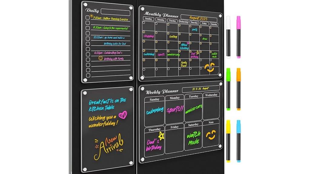 refrigerator magnetic calendar set