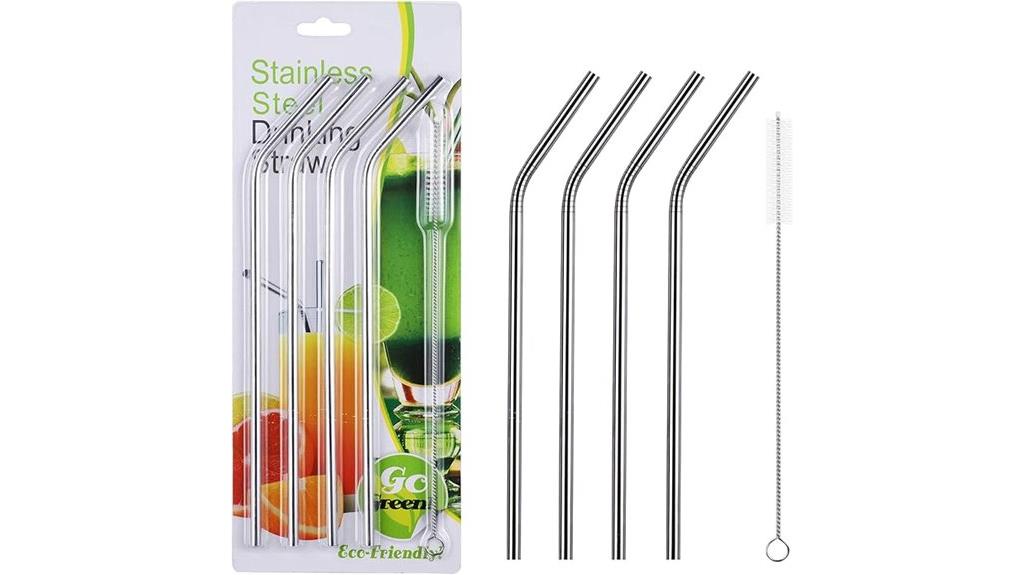 reusable metal straw set