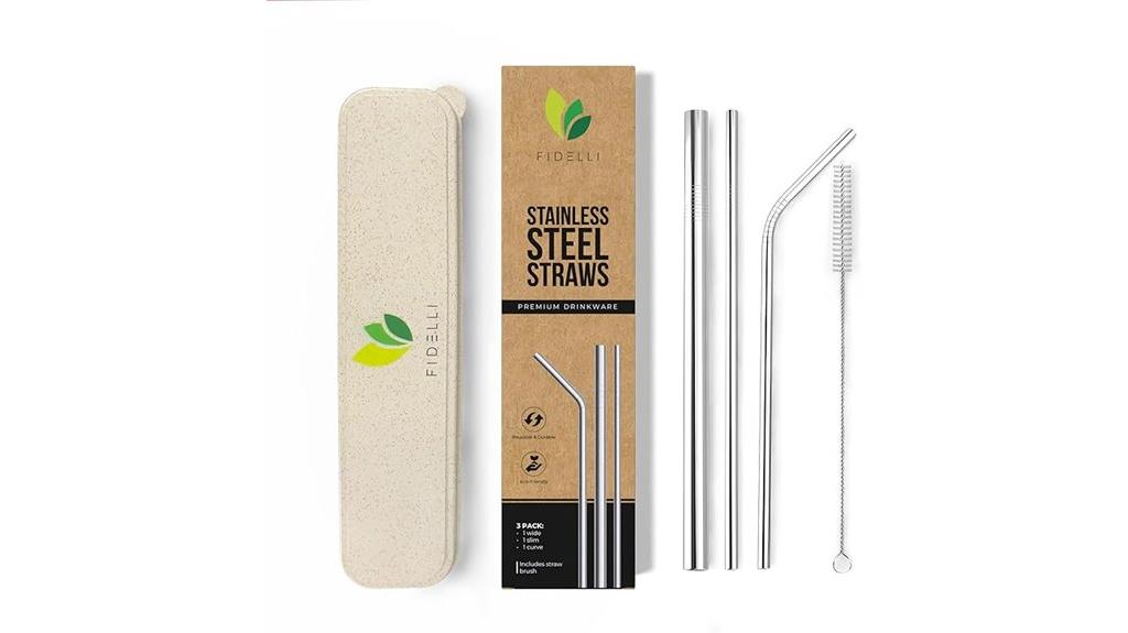 reusable stainless steel straws
