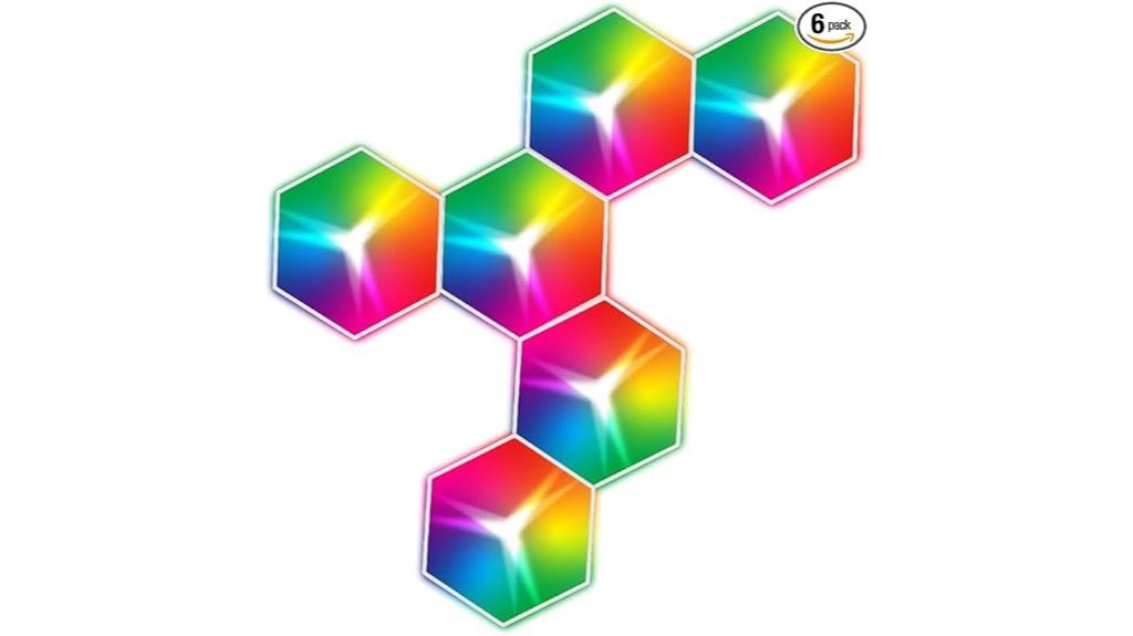 rgb hexagon wall panels