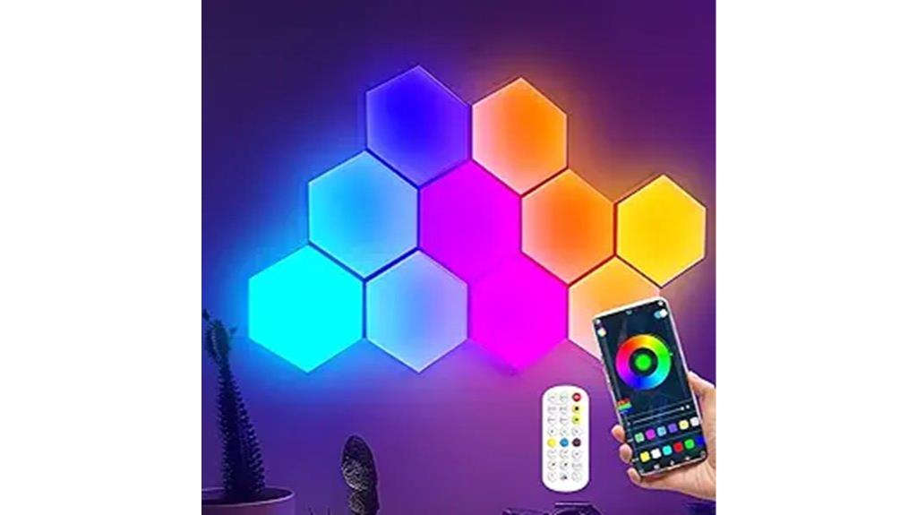 rgb hexagon wall panels