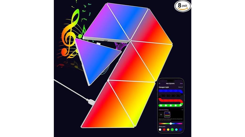 rgb triangle wall lights
