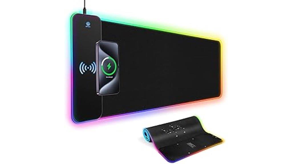 rgb wireless charging mousepad