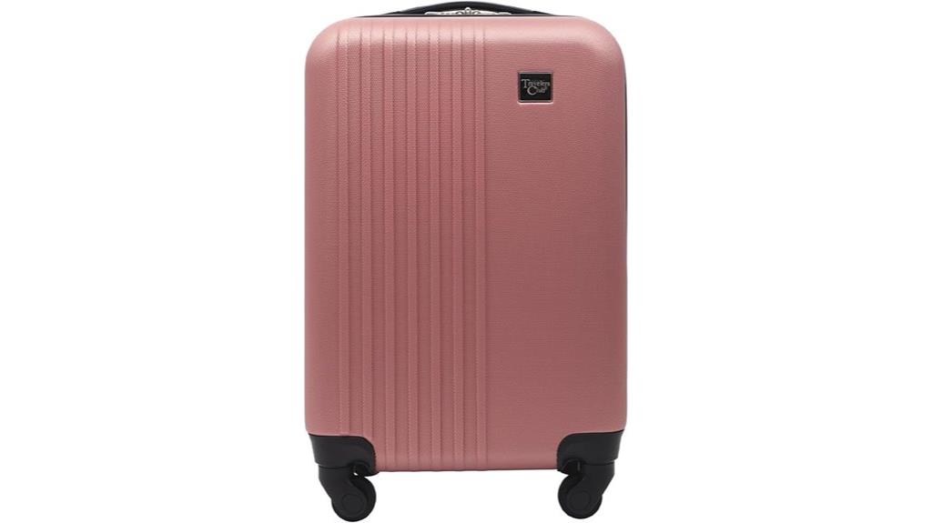rose gold carry on luggage