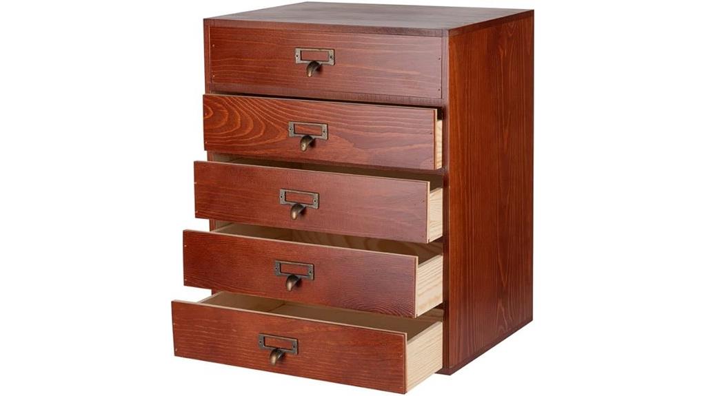 rustic wooden desk organizer