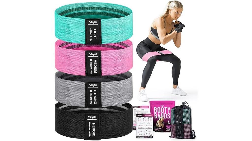 set of four workout bands