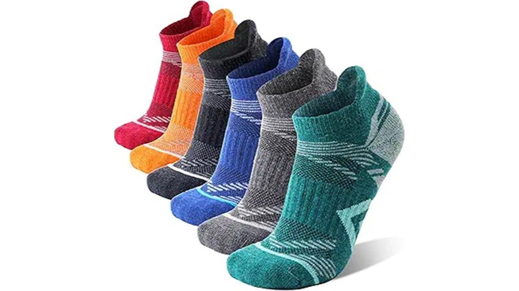 six pairs merino wool socks