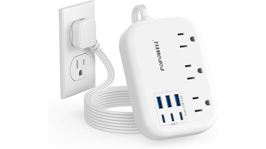 six port usb power strip