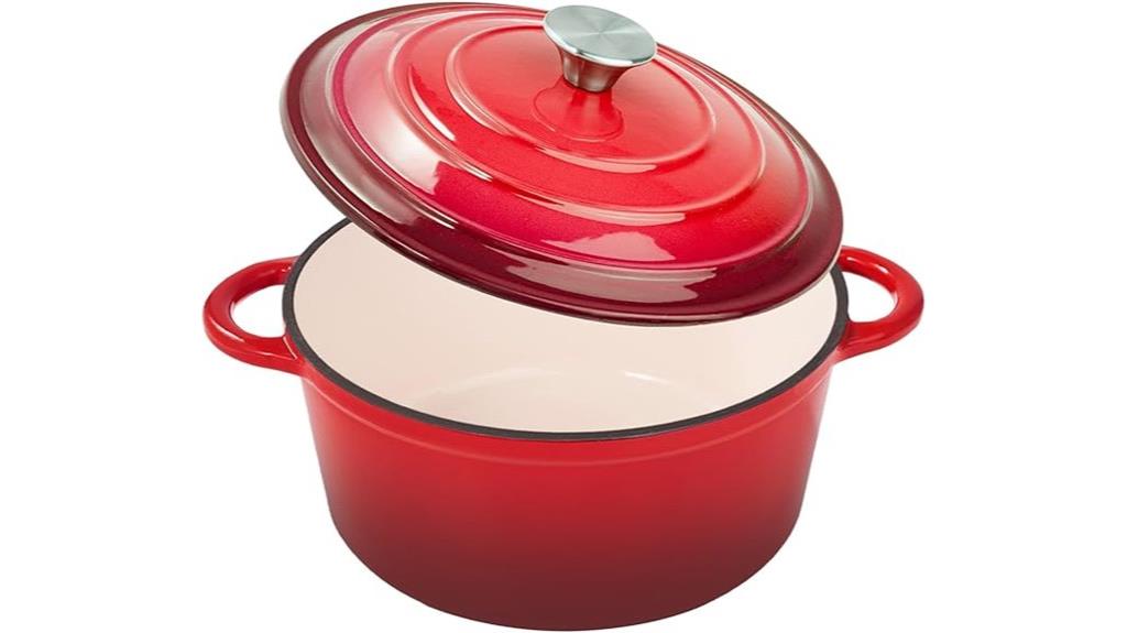 six quart enameled dutch oven