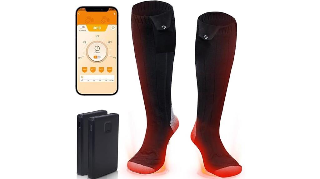 smart heated sock control