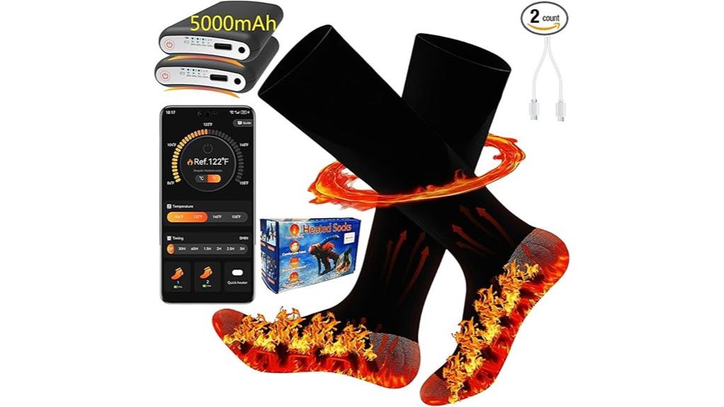smart rechargeable heated socks