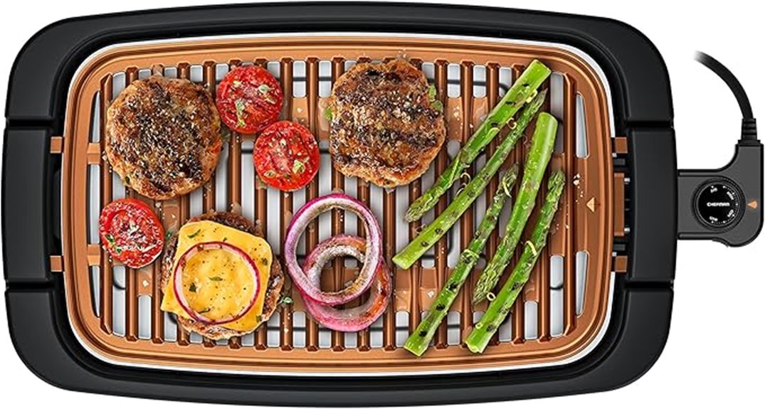 smokeless copper indoor grill
