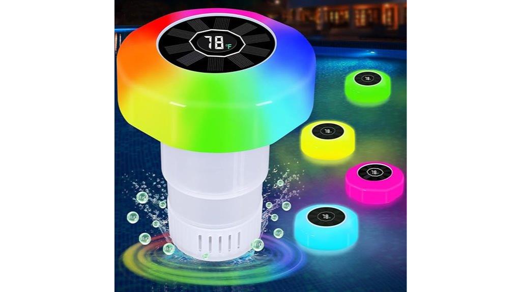 solar pool dispenser with light