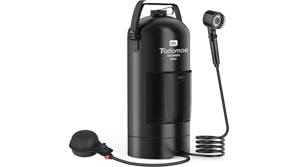 solar powered portable shower