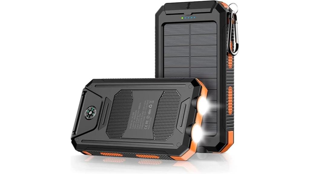 solar powered waterproof power bank