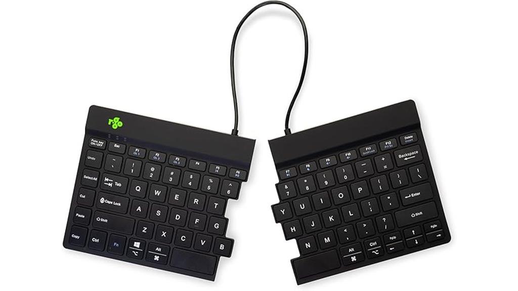 split ergonomic bluetooth keyboard