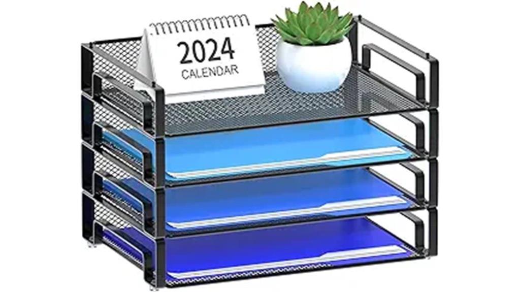 stackable letter paper trays