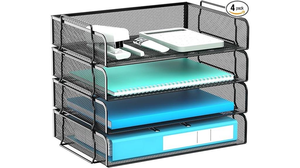 stackable letter tray organizer