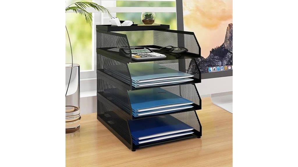 stackable paper organizer tray
