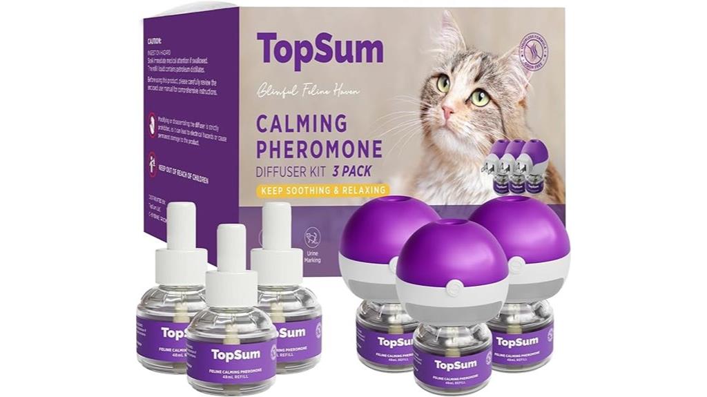 three pack feline calming diffusers