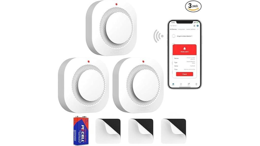 three pack smoke detectors