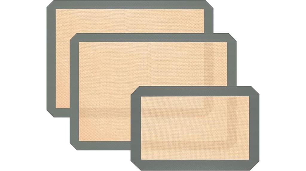 three piece silicone mats