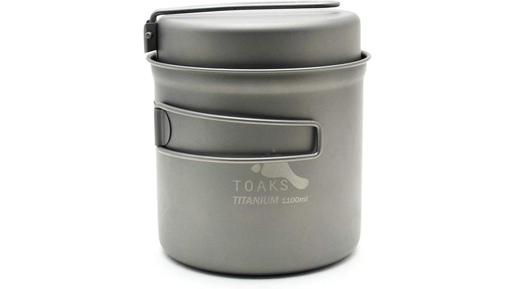 titanium 1100ml cooking pot