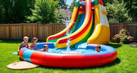 top backyard inflatable water slides