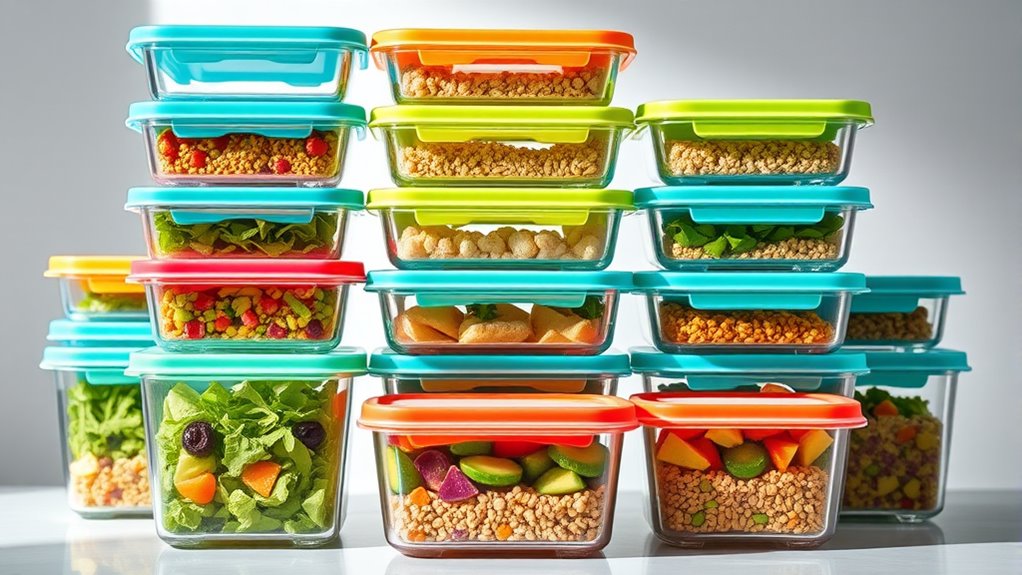 top stackable glass meal containers