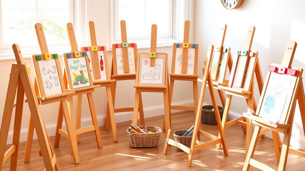 top wooden kid art easels