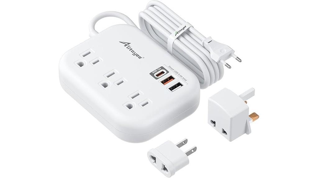 travel power strip with european plug