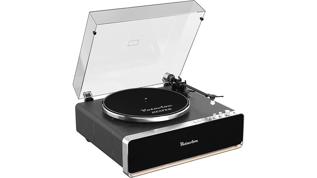 vinyl player with speakers